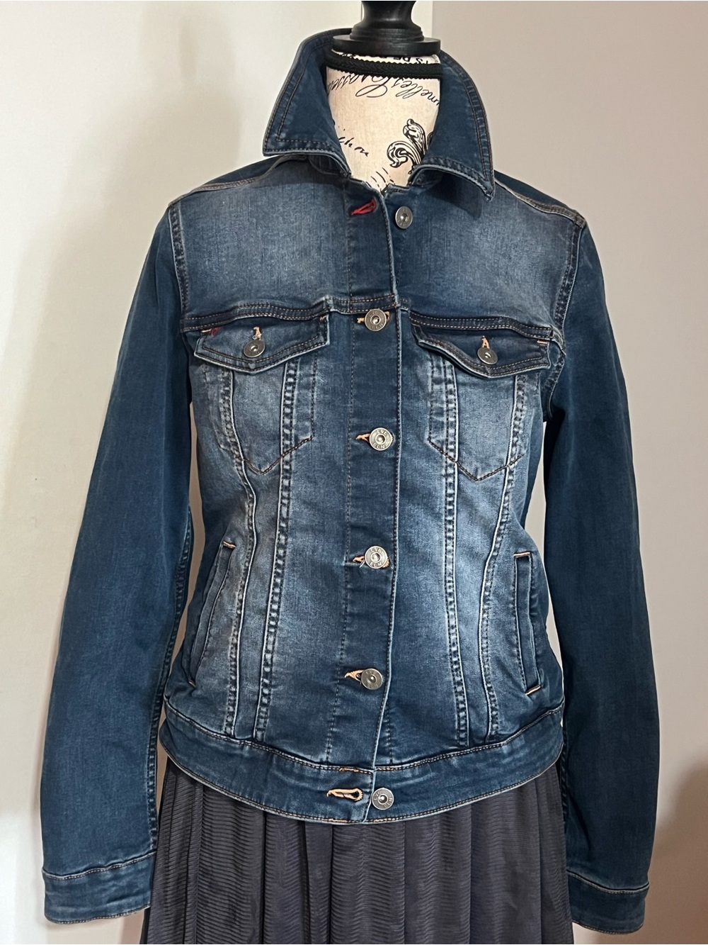 Ellen Degeneres Women's Washed Blue Denim Jacket